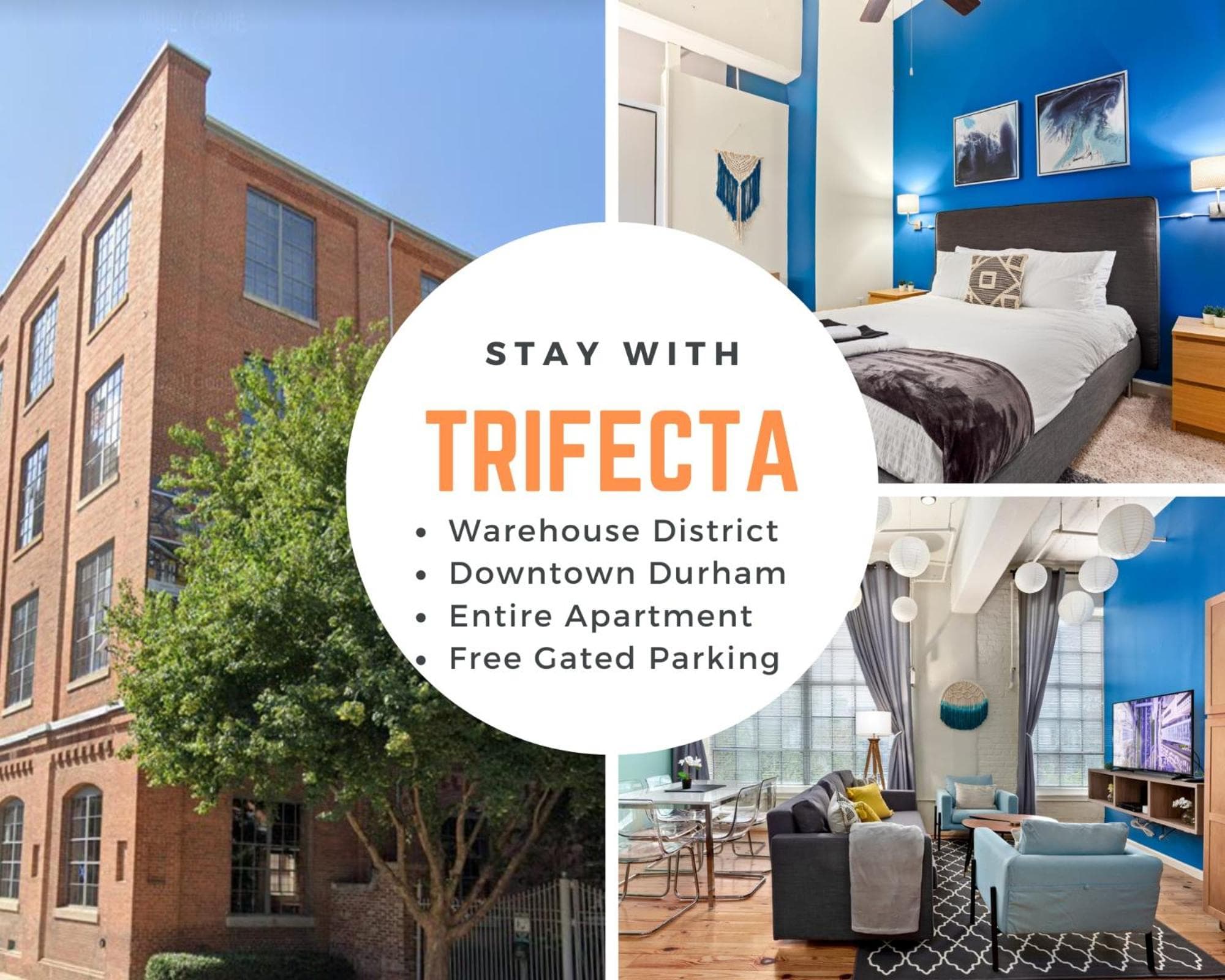 Photograph supplied for Downtown Durham 2BR Apt Walk Everywhere & Wifi