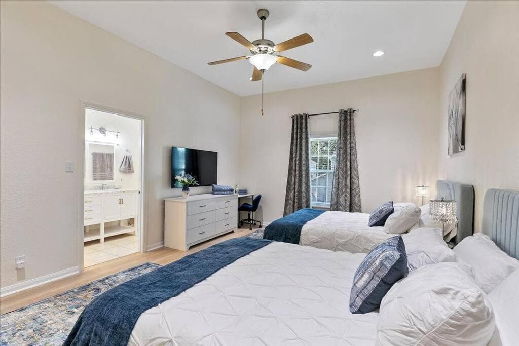 Photograph supplied for Bring the Crew! 4BR Luxe Pad, Backyard Magic & City at Your Door