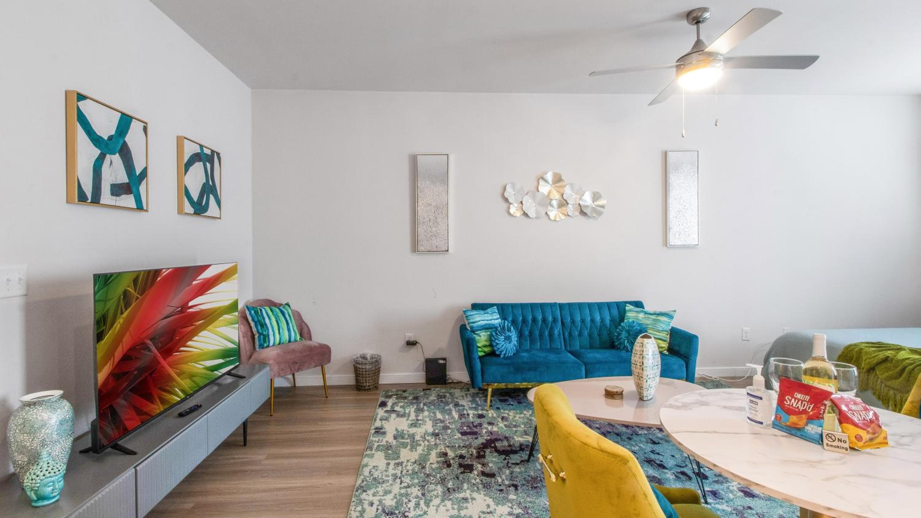 Photograph supplied for Stunning Studio with Balcony Views, Pool, and Gym