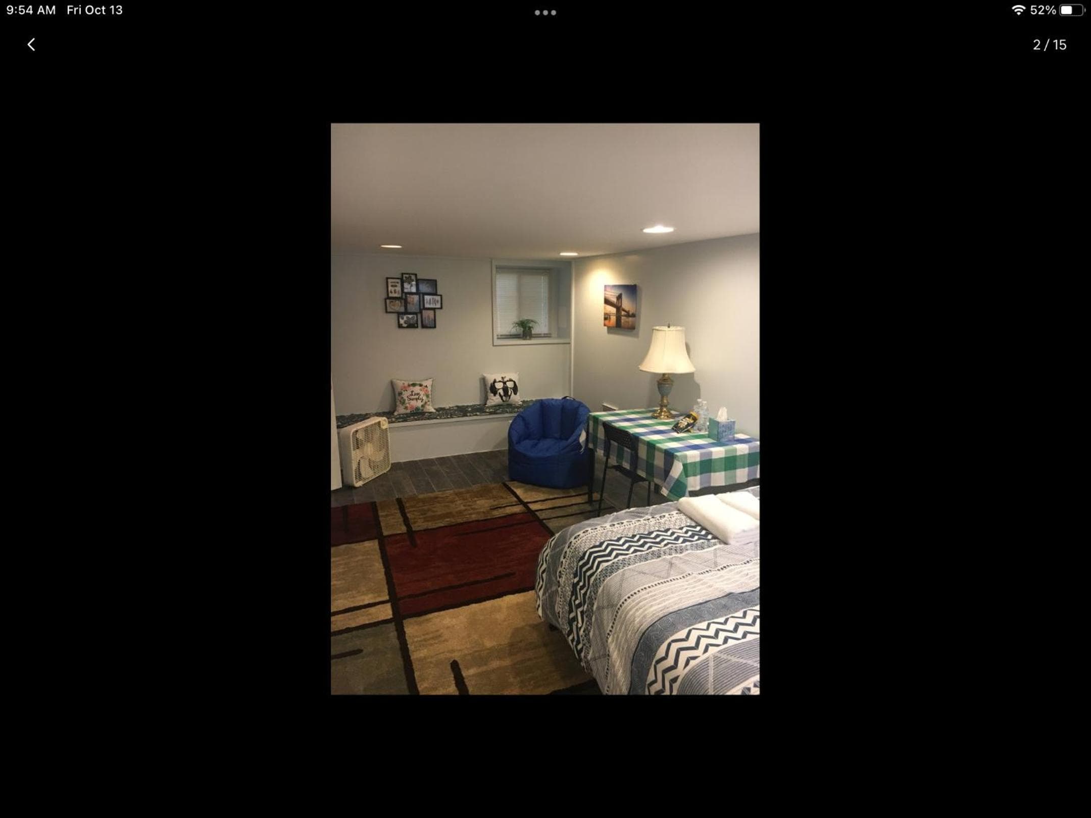 Photograph supplied for Gateway en-suite bedroom only one bed next jhu
