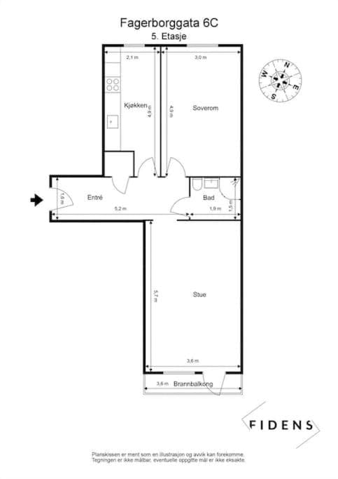 Photograph supplied for Spacious & cosy apartment - ideal location Majorstuen