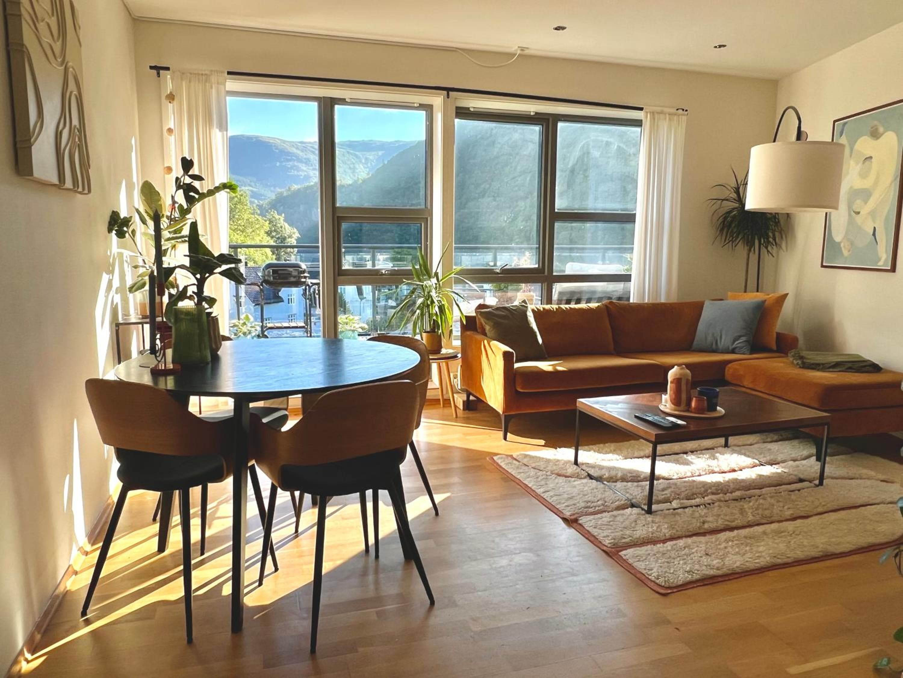 Photograph supplied for Modern Bergen Apartment with Terrace & Scenic Views, free parking