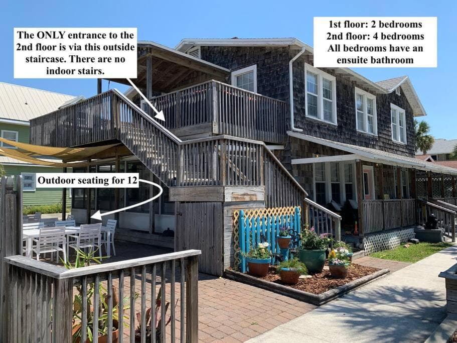 Photograph supplied for Be A Nomad - Historic 6BR Cottage Steps to Jacksonville Beach Sleeps 12