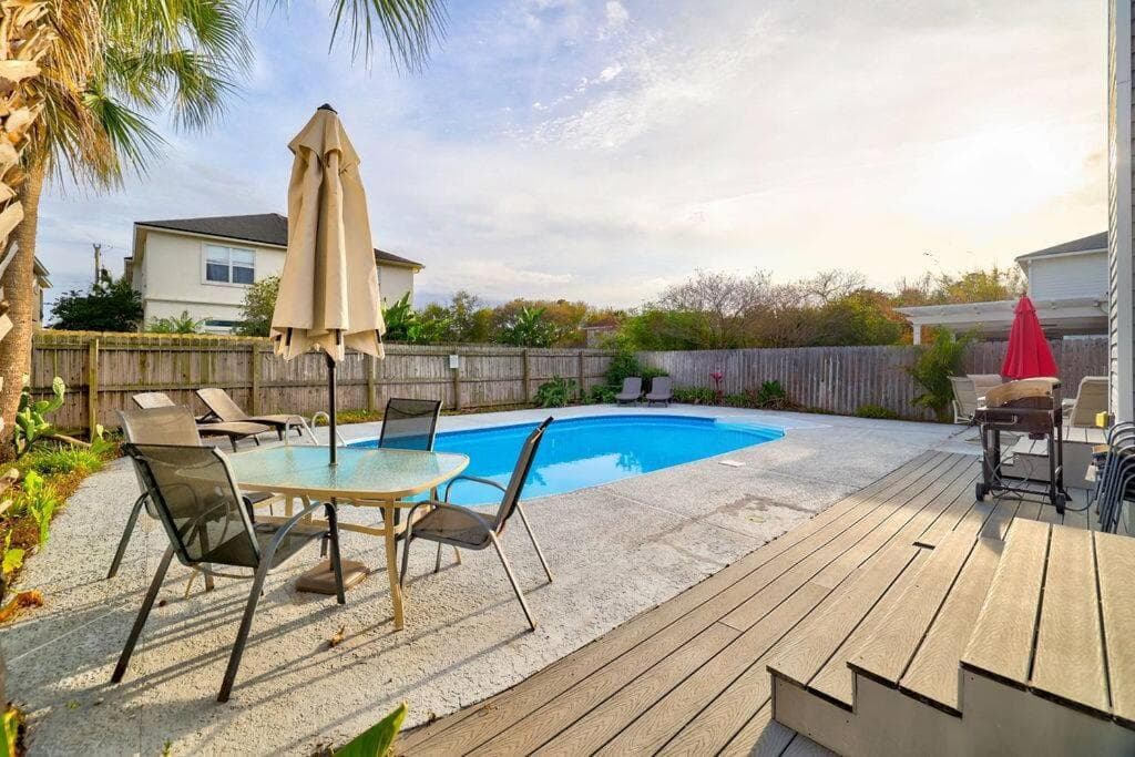 Photograph supplied for Seaside Escape w Pool 5 Min Walk to Beach