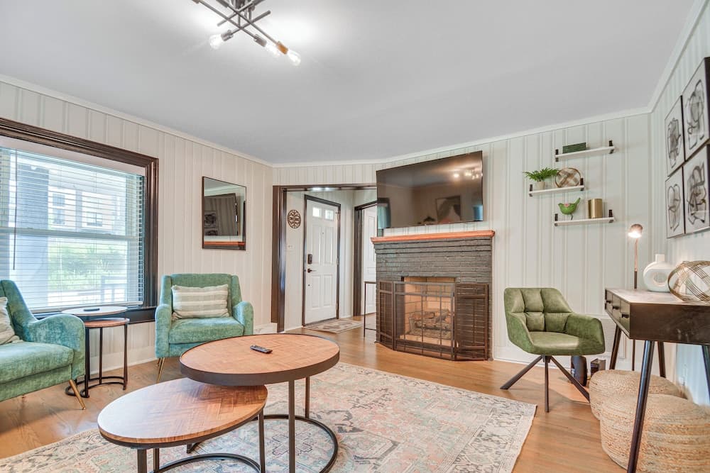 Photograph supplied for Chic Durham Home w/ Game Room: Walk to Downtown!