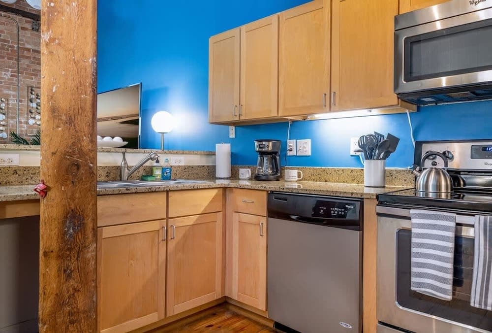 Photograph supplied for 100 Year-old Historic Brick 2BR Loft Large Patio2