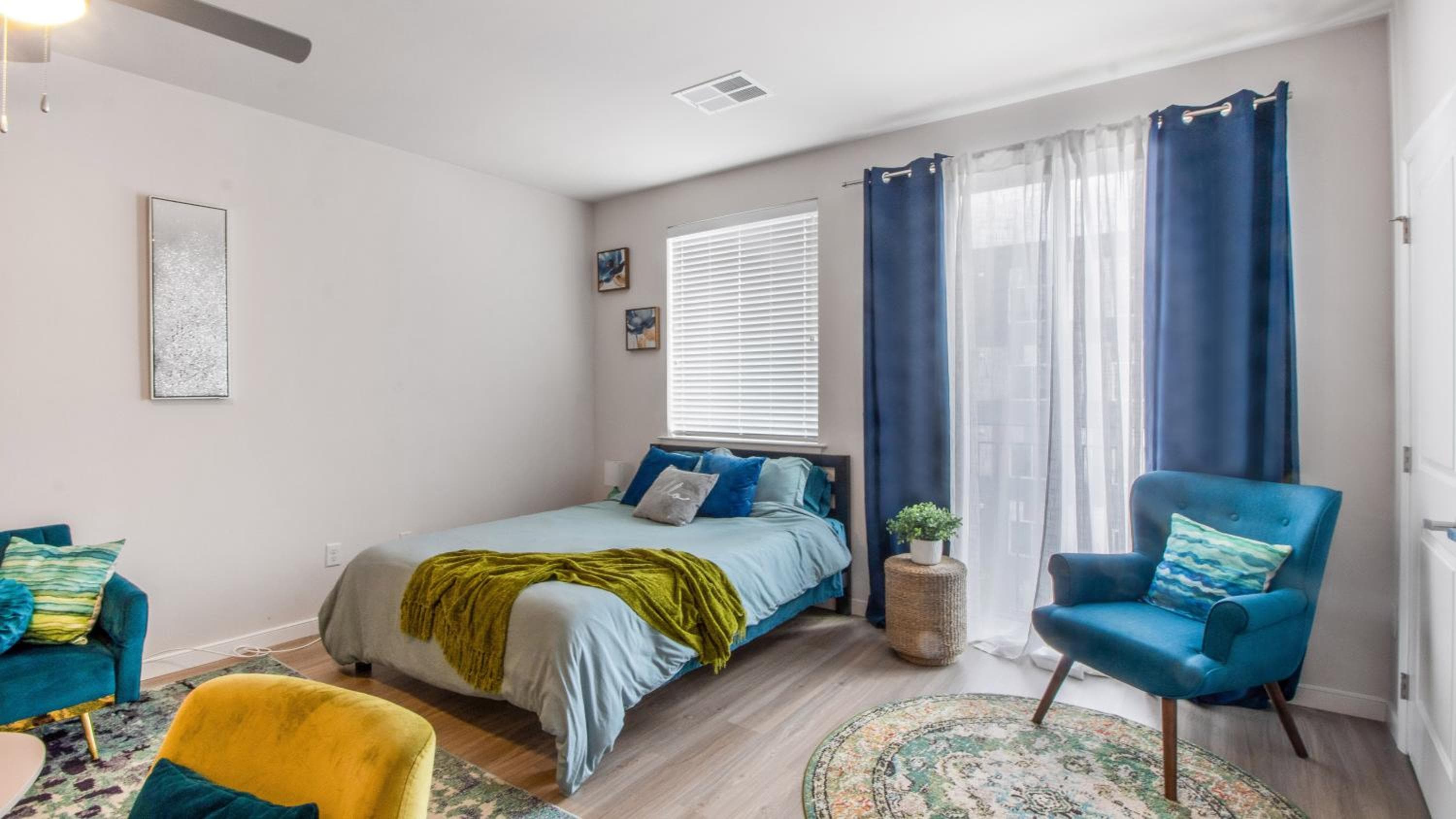 Photograph supplied for Stunning Studio with Balcony Views, Pool, and Gym