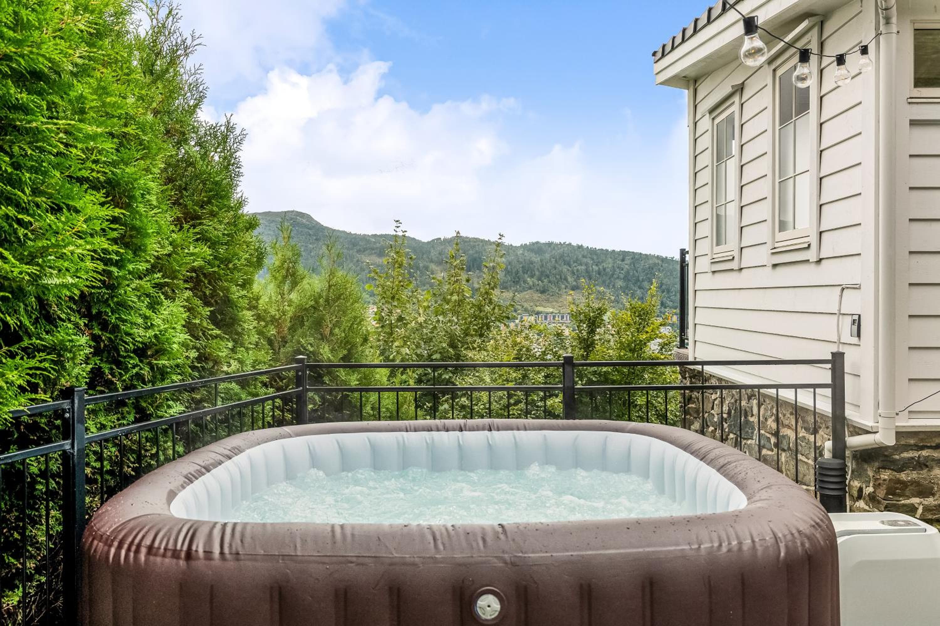 Photograph supplied for Dinbnb Homes I Luxury Villa with Hot Tub & Views