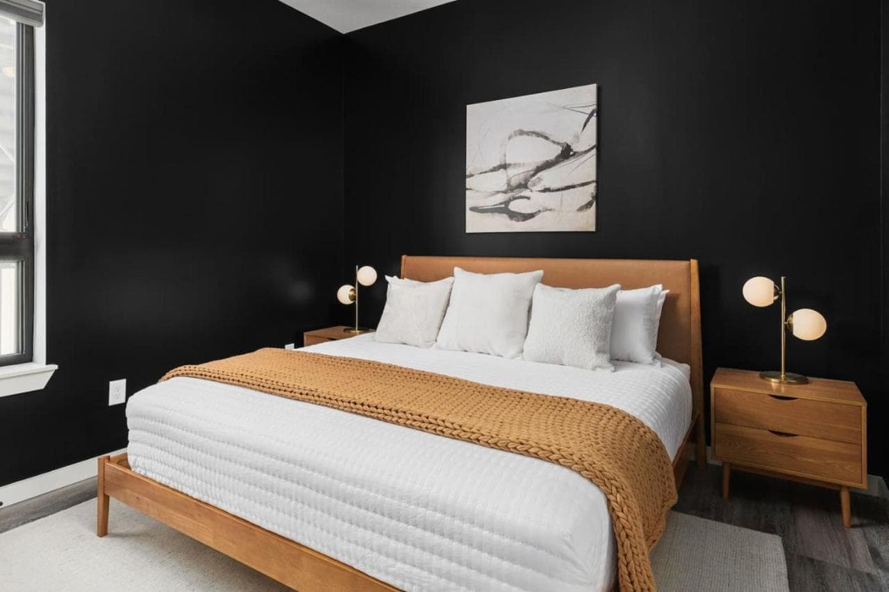 Photograph supplied for Chic Music Row Condo Rooftop Deck with City View Gym Office and More
