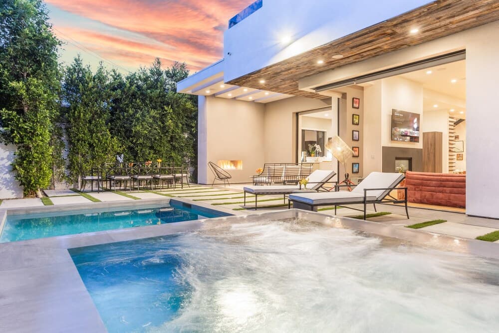 Photograph supplied for Luxe Weho Villa, Walk to Melrose Ave, Pool + Hot Tub North Vista by Avantstay